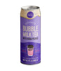 A single can of Taro Evergreen Bubble Milk Tea with Boba Pearls, featuring a purple label with cream and white text, on a solid white background.