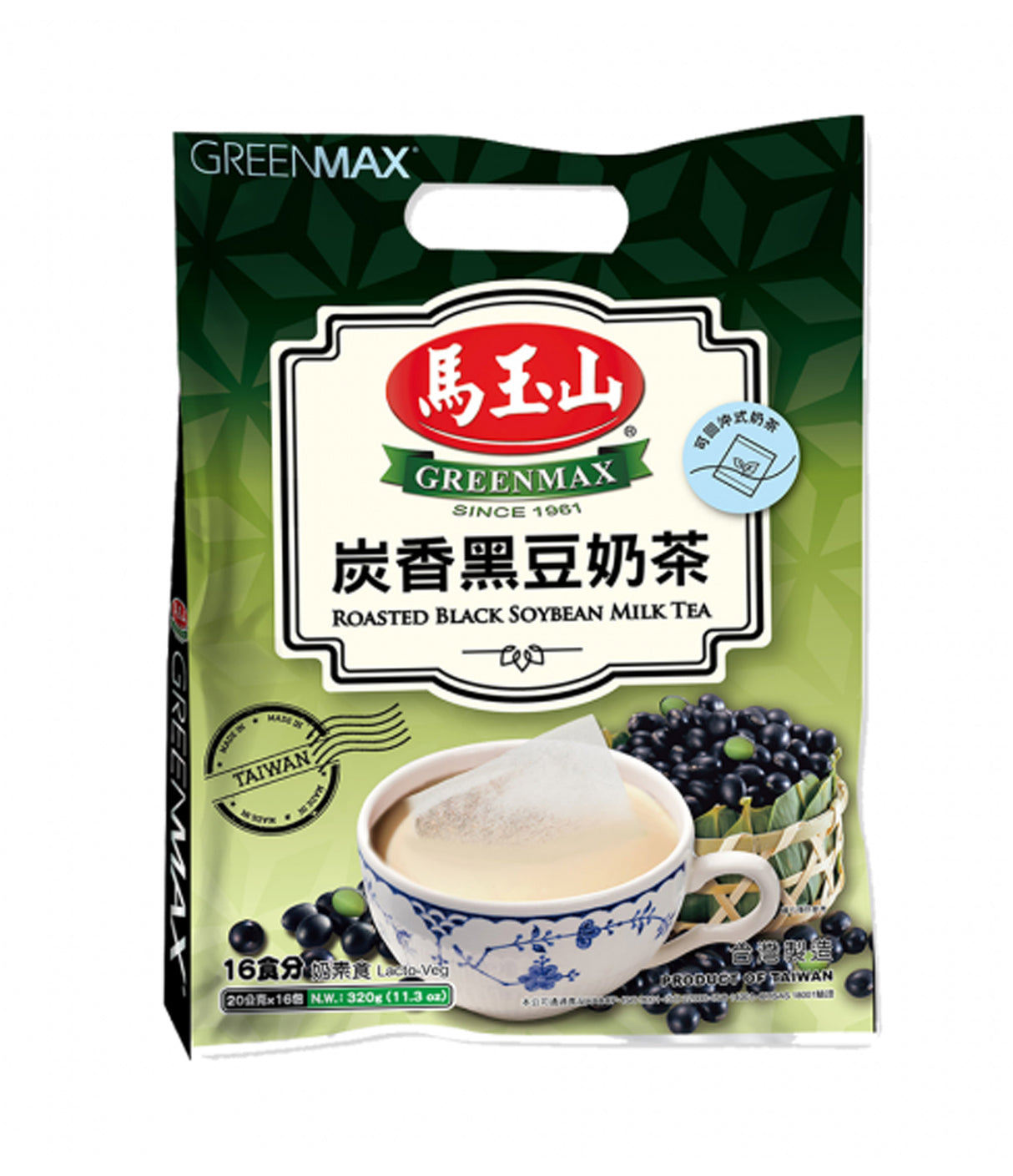 Greenmax - Roasted Black Soybean Milk Tea 16x20g