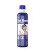 A bottle of BTS Hot Brew Americano with a product image of a person on the label, predominantly blue in color.