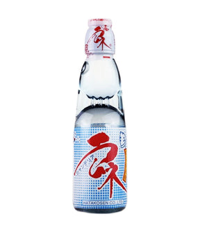 A bottle of Hata Ramune Soda with Original Flavor, 200ml, with Japanese characters on the label.