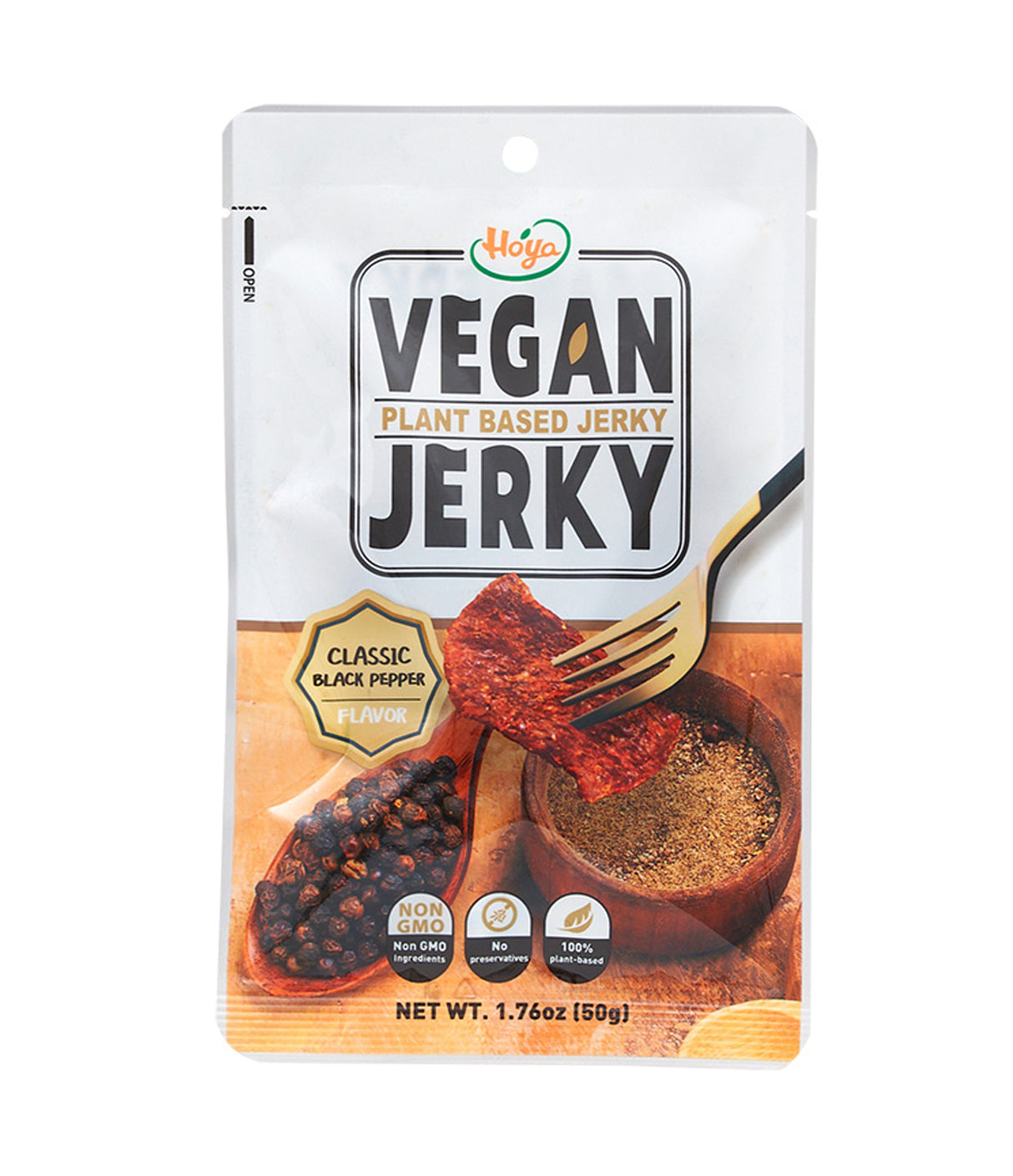 Hoya - Vegan Plant Based Jerky (Classic Black Pepper) 50g