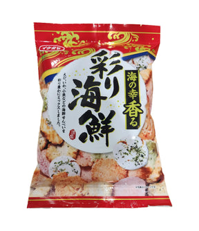 Packaged food product with Japanese text and a red border on a white background