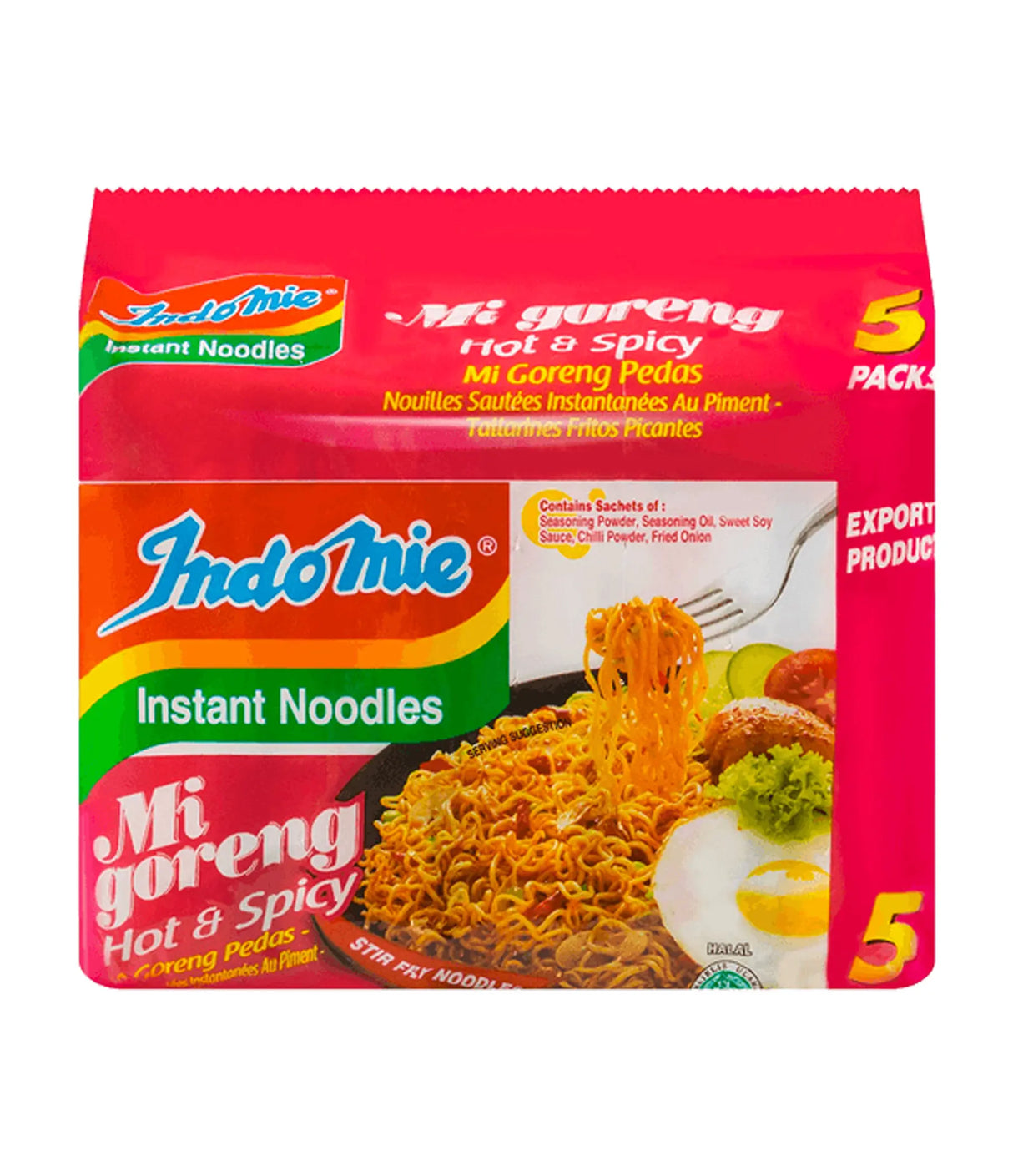 Indomie - Mi Goreng Fried Noodles (Hot & Spicy) 5x80g