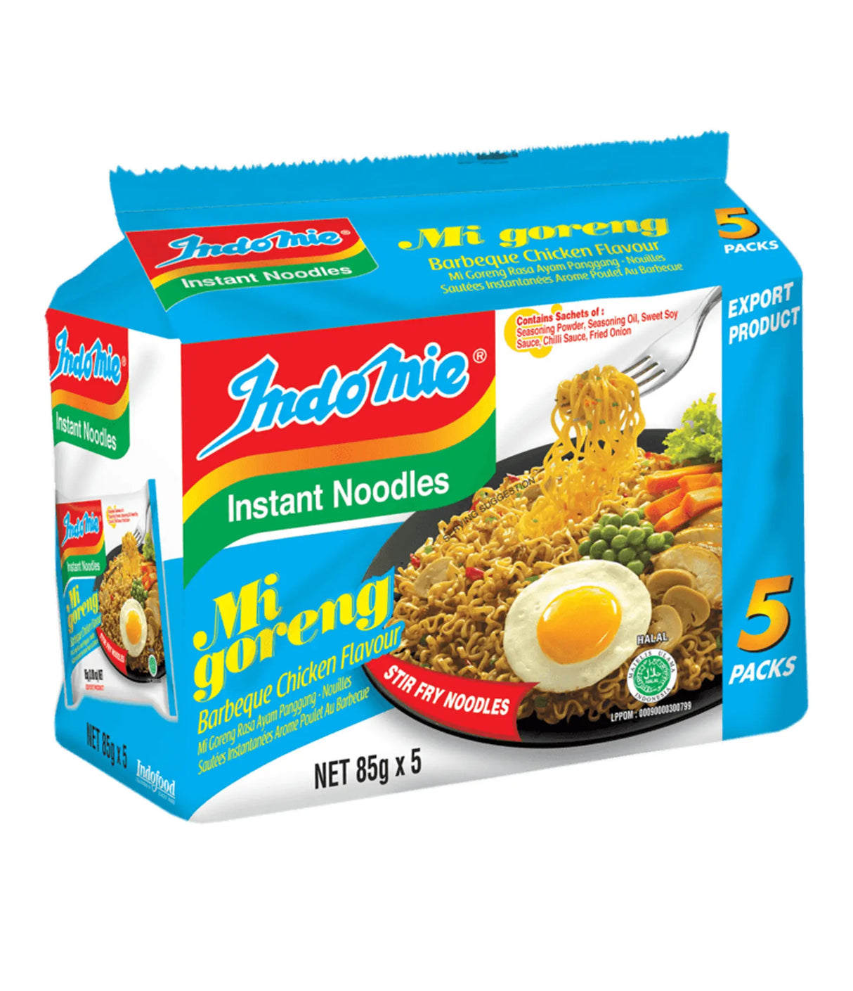 Indomie - Mi Goreng Fried Noodles (Barbeque Chicken) 5x85g