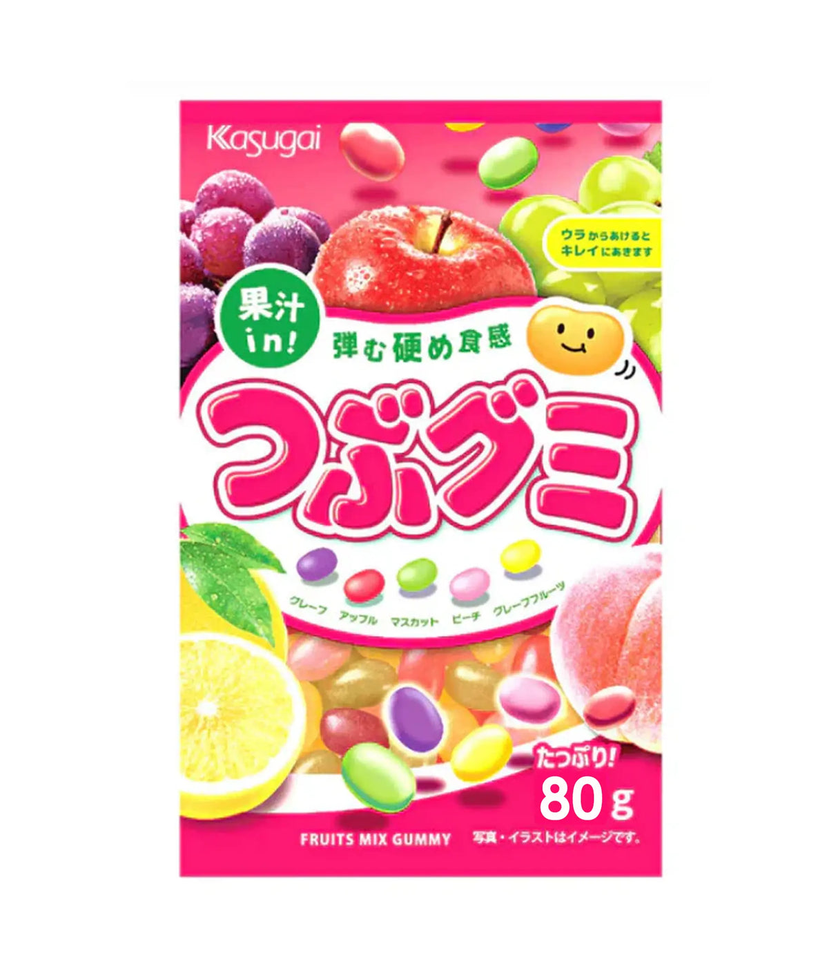 Kasugai - Tsubu Fruit Jelly Bean Gummy 80g