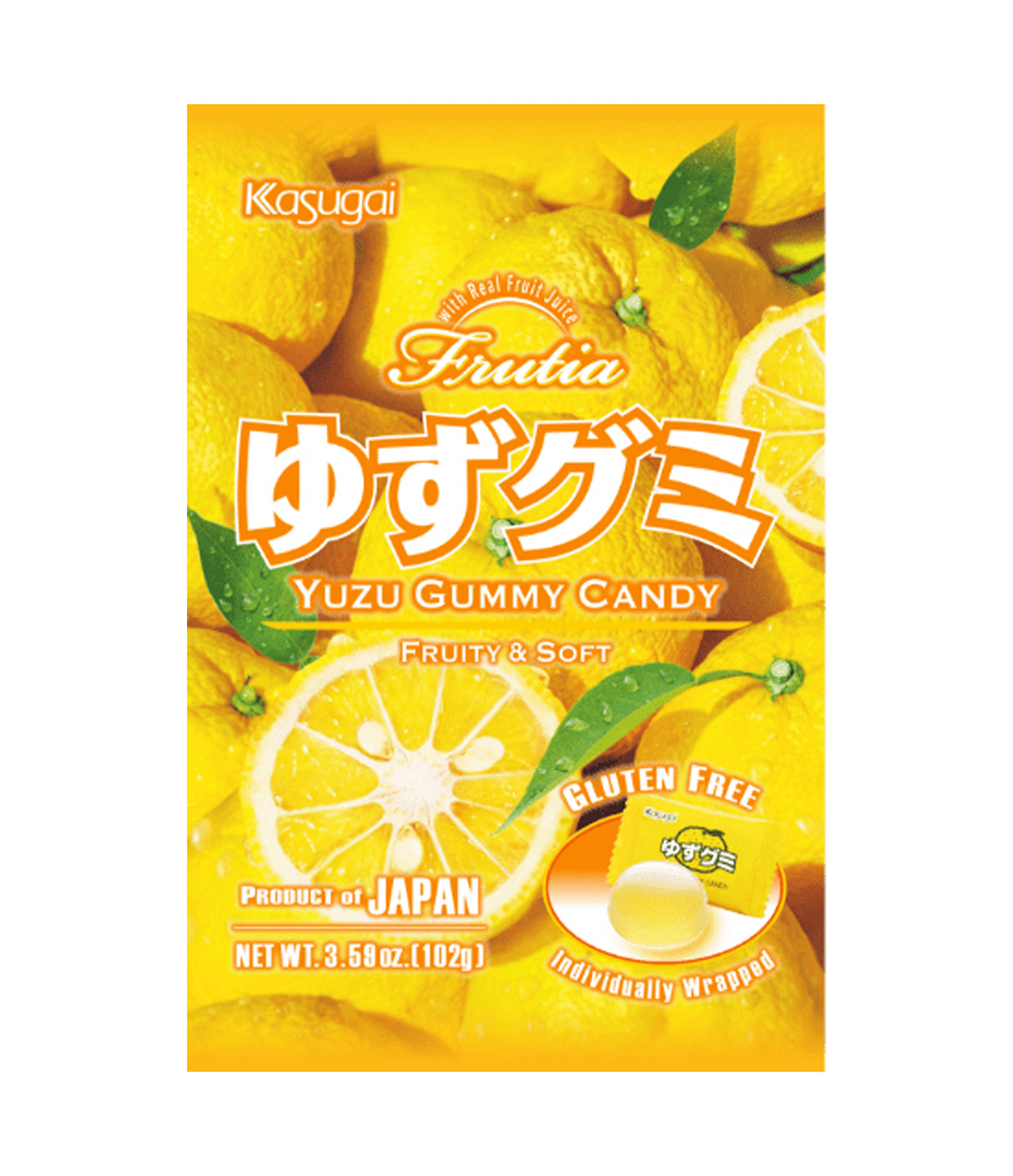 Kasugai - Yuzu Gummy Candy 102g