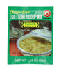 A package of Kikkoman Chinese Style Egg Flower Soup Mix showing the product name, weight of 1.05 oz (30g), and an image of the soup.