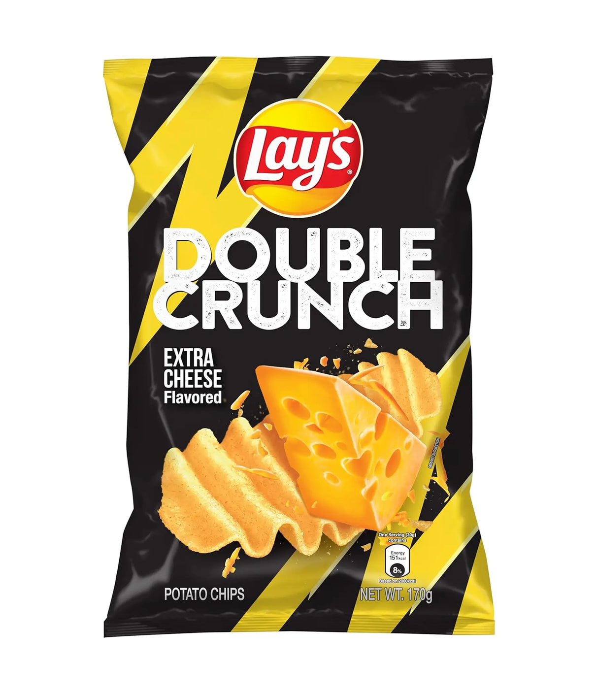 Lay's - Double Crunch Potato Chips (Extra Cheese Flavor) 170g