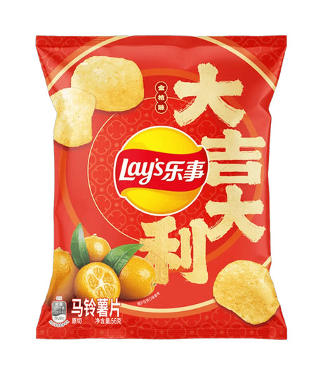 Lay's potato chips packaging with Chinese text on a red background