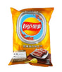 Lay's potato chip packaging with yellow background and Lay's logo