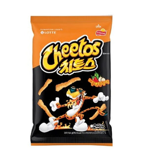 Cheetos snack packet with cartoon character on a white background