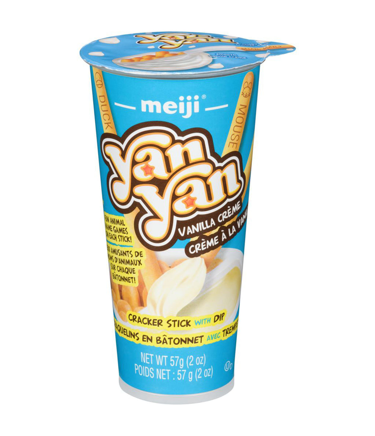Meiji - Yan Yan Cracker Stick with Dip (Vanilla Creme) 57g