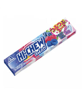 HI-CHEW berry-flavored chewable product packaging on a white background