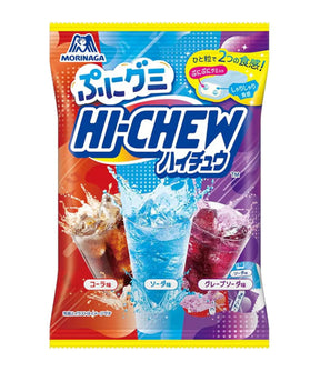 Morinaga Hi-Chew candy package with colorful design and product images.