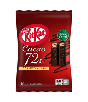 KitKat Cacao 72% packaging with Nestle logo on a white background