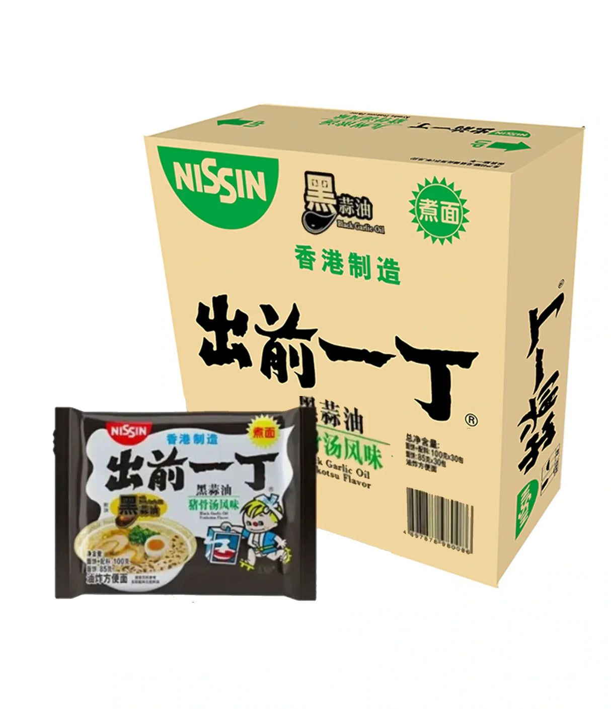 Nissin - Instant Noodles (Black Garlic Oil Tonkotsu Flavour) 6x5x100g