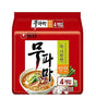 Packaging for Nongshim MuPaMa TangMyun Noodle Soup showing a bowl of noodles and the text indicating it is a product of Korea, containing 4 packages, and weighing 122g.