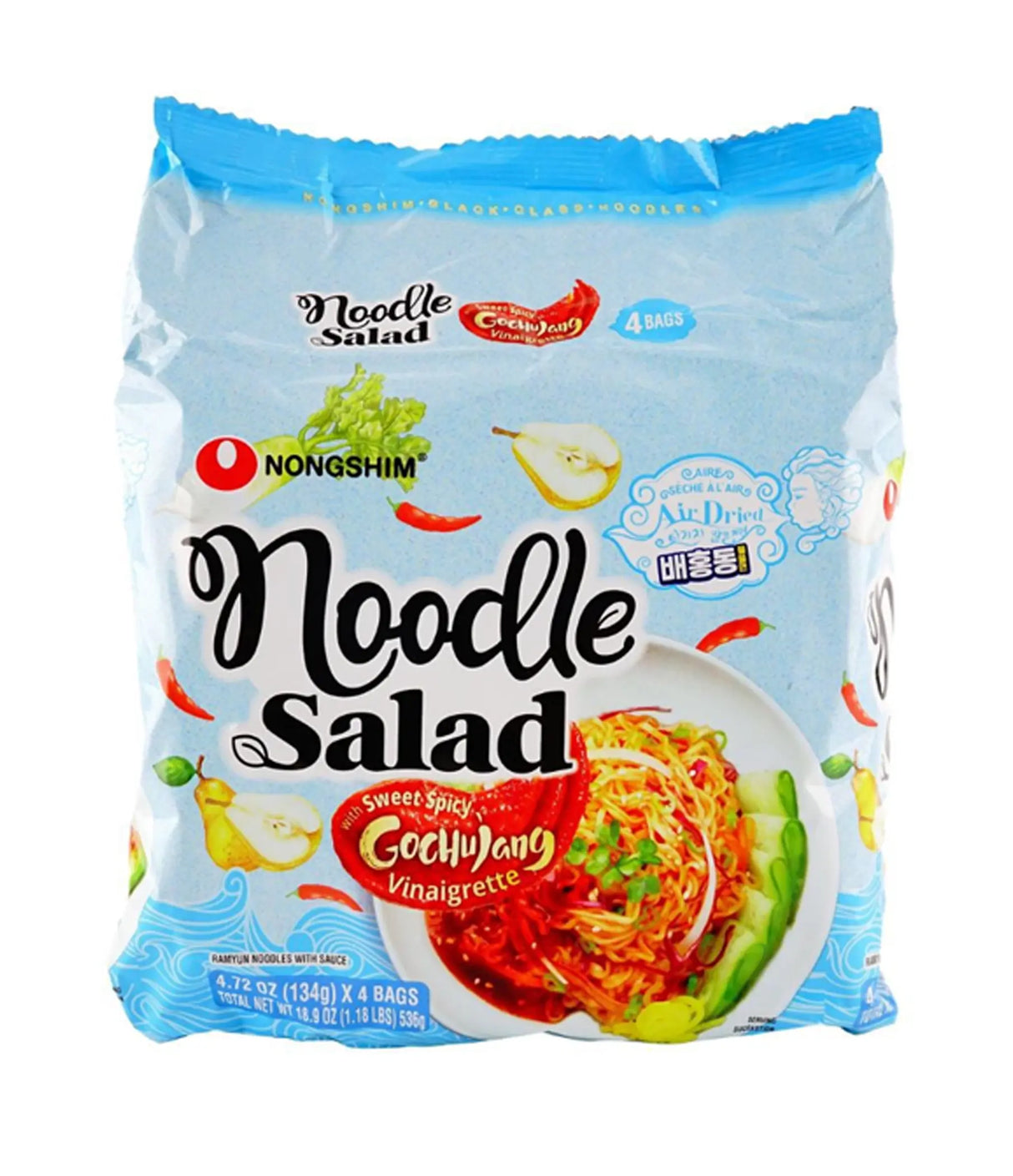Nongshim - Noodle Salad with Sweet Spicy Gochujang Vinaigrette 4x134g