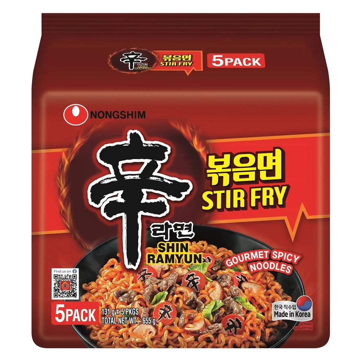 Nongshim - Shin Ramyun Stir Fry Noodles 5x131g | Haisue