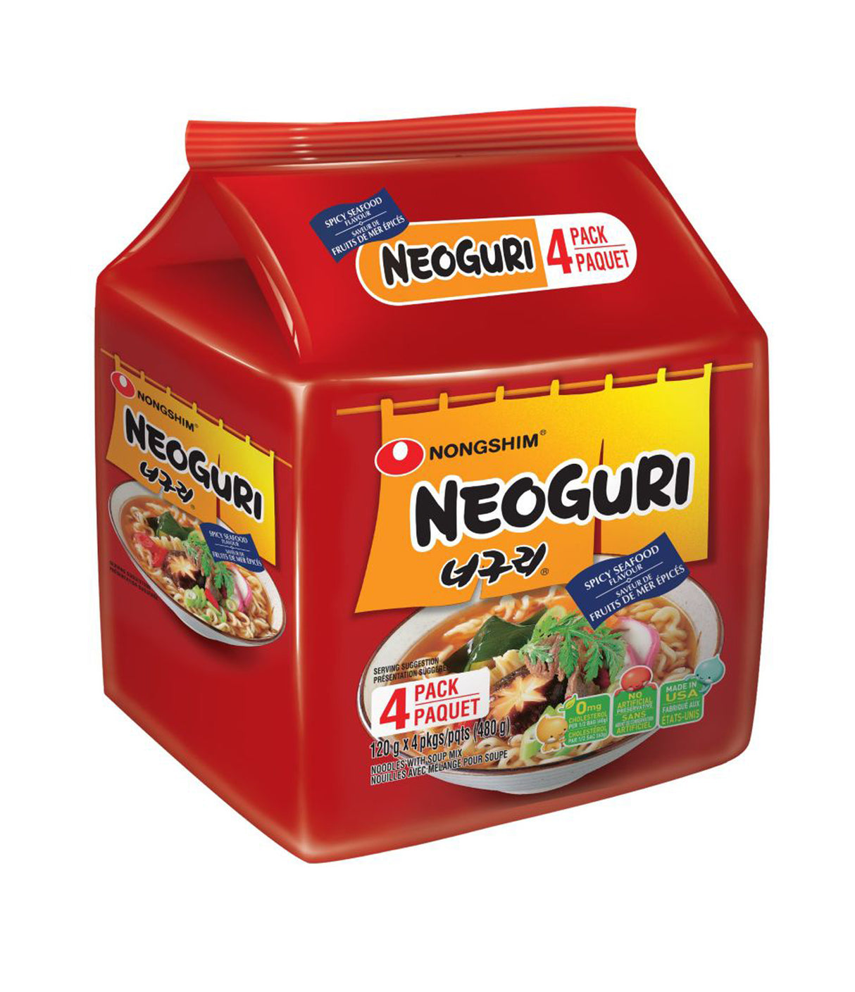 Nongshim - Neoguri Noodle Soup (Spicy Seafood) 4x120g