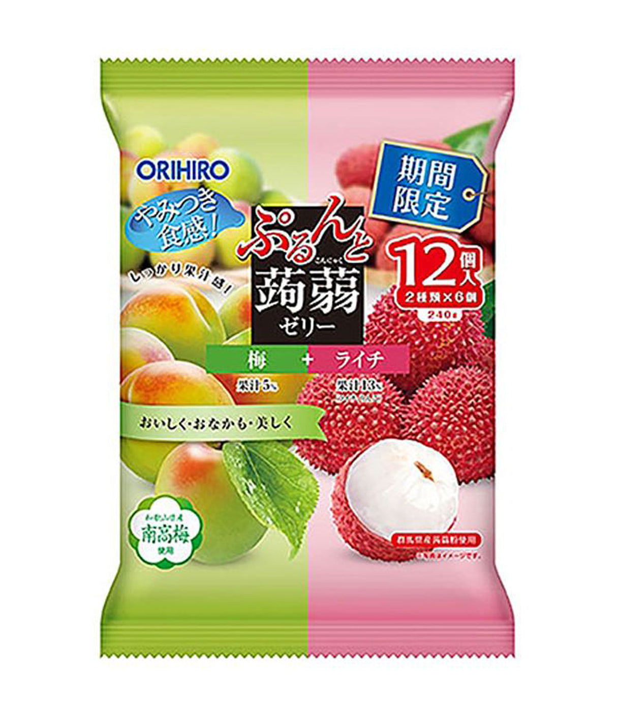 Orihiro - Konjac Jelly (Plum & Lychee) 240g