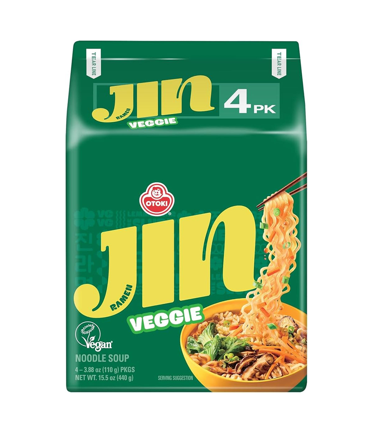 Ottogi - Jin Ramen (Veggie) 4x110g