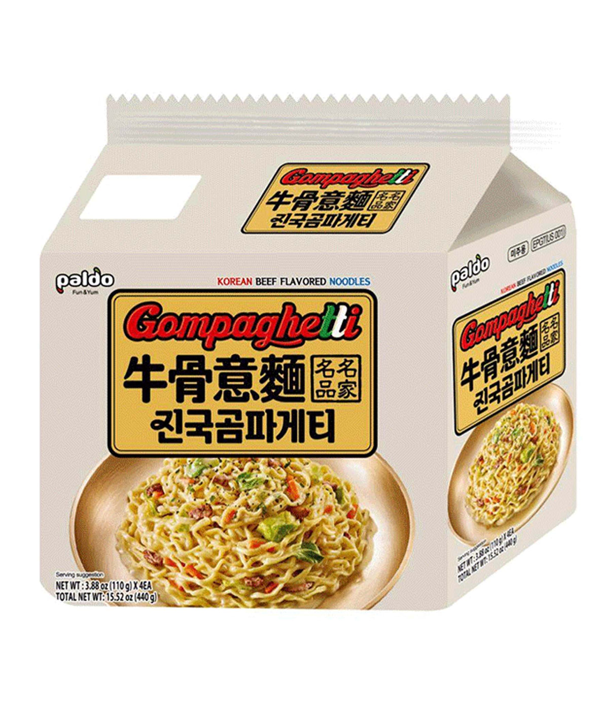 Paldo - Gompaghetti Korean Beef Flavored Noodles 4x110g