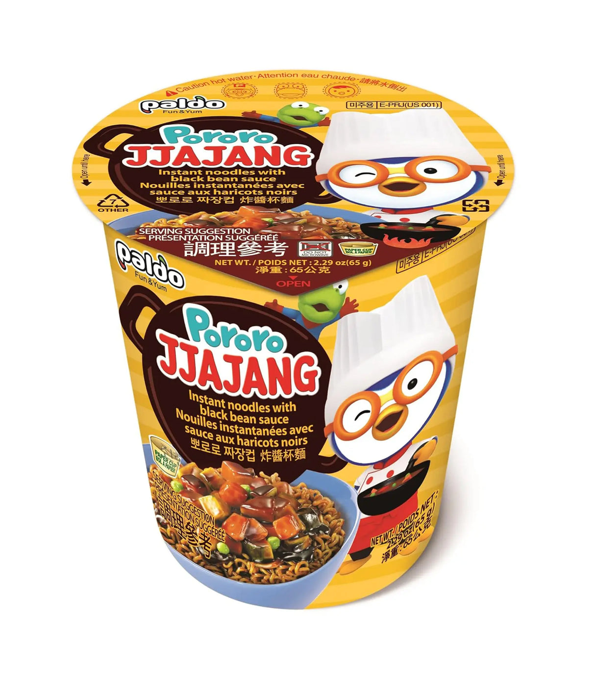 Paldo - Pororo Jjajang Instant Noodles with Black Bean Sauce 65g