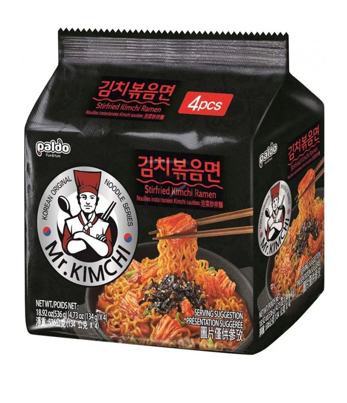 Paldo - Stir-Fried Kimchi Ramen 4x134g