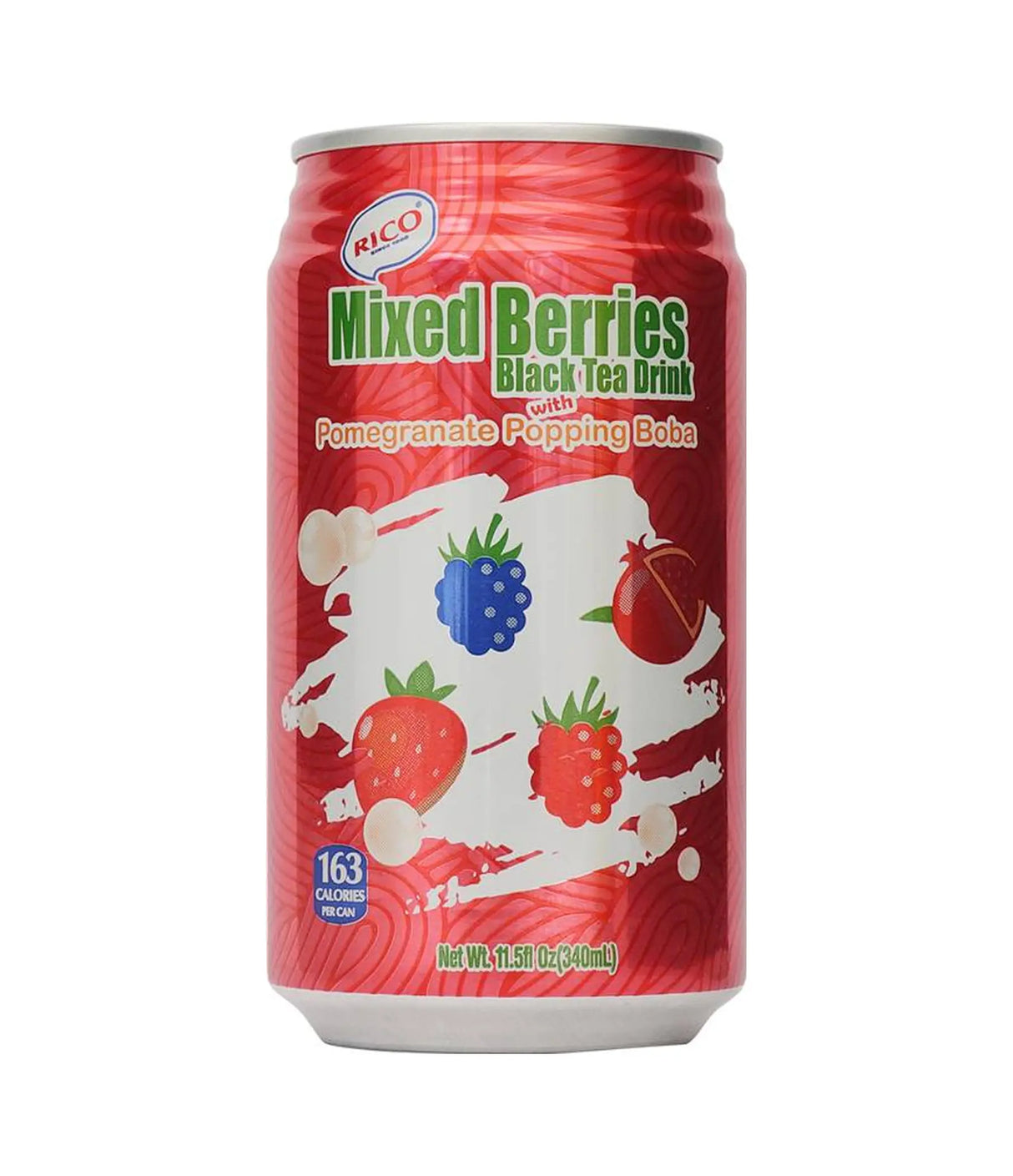 Rico - Mixed Berries Black Tea Drink with Pomegranate Popping Boba 340ml