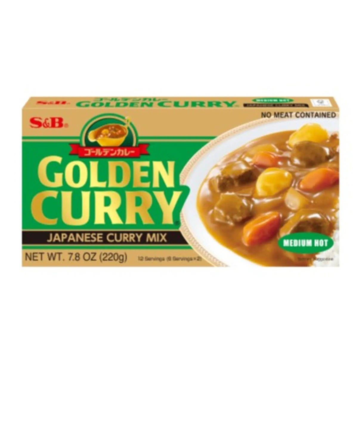S&B Golden Curry Japanese Curry Mix packaging on a white background