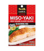 S&B Miso-Yaki seasoning mix package with salmon image on a white background