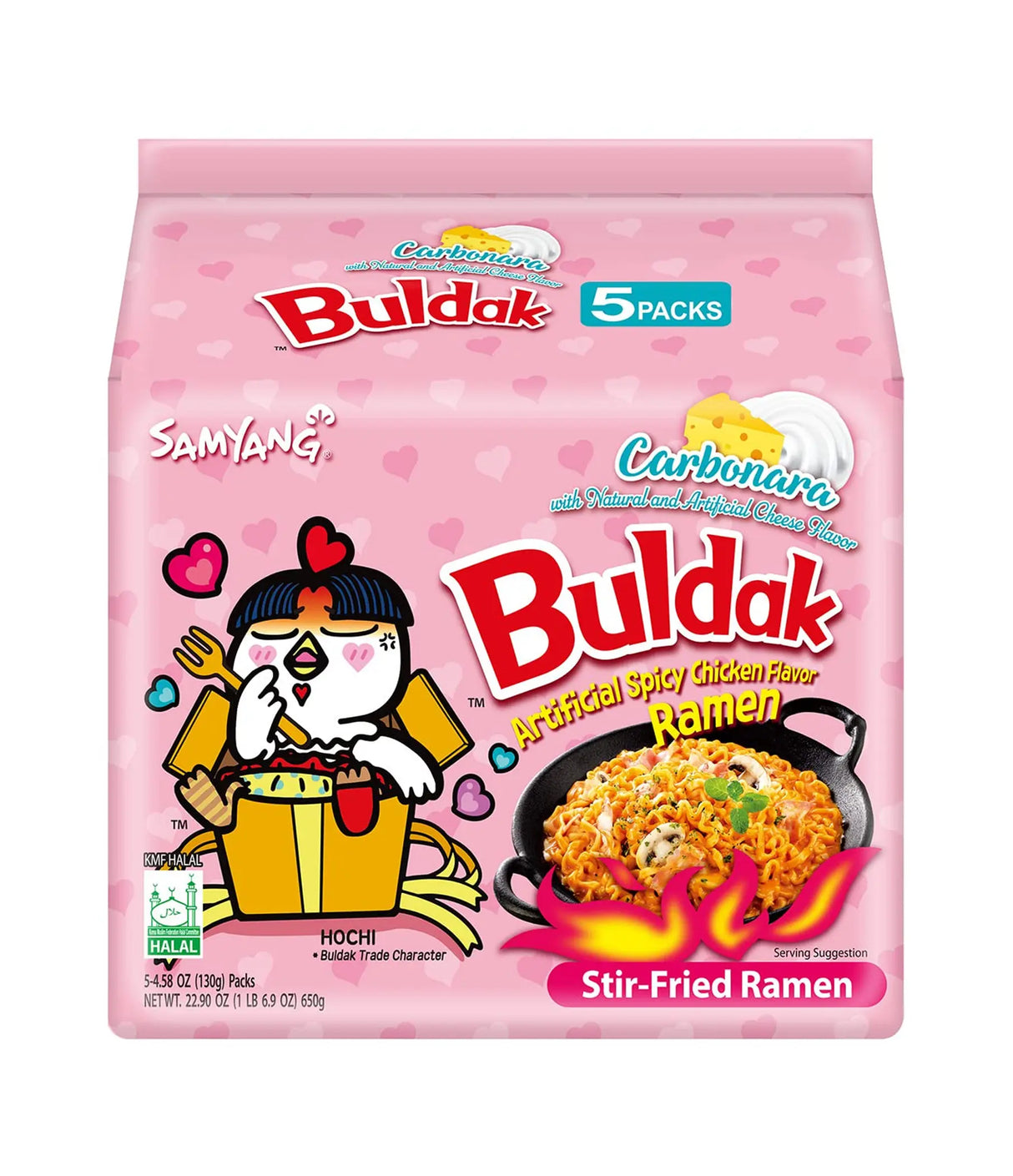 Samyang - Spicy Chicken Buldak Noodle (Carbonara) 5x130g