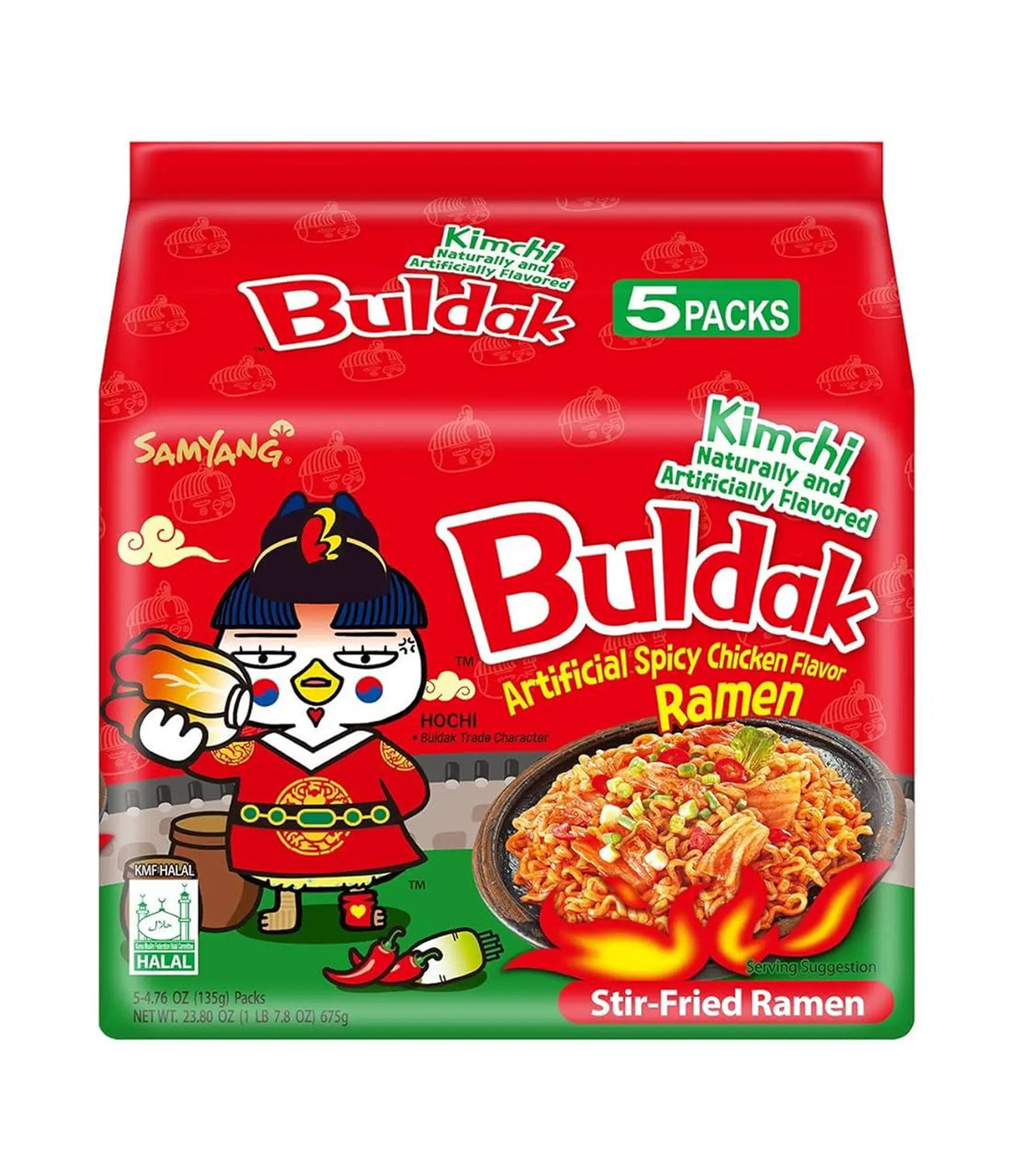 Samyang - Spicy Chicken Buldak Noodle (Kimchi) 5x135g