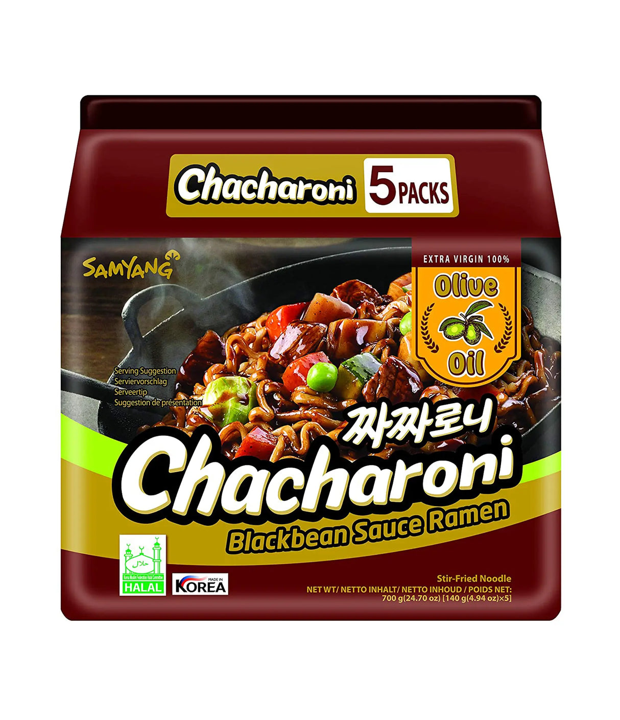 Samyang - Chacharoni Black Bean Sauce Ramen 5x140g