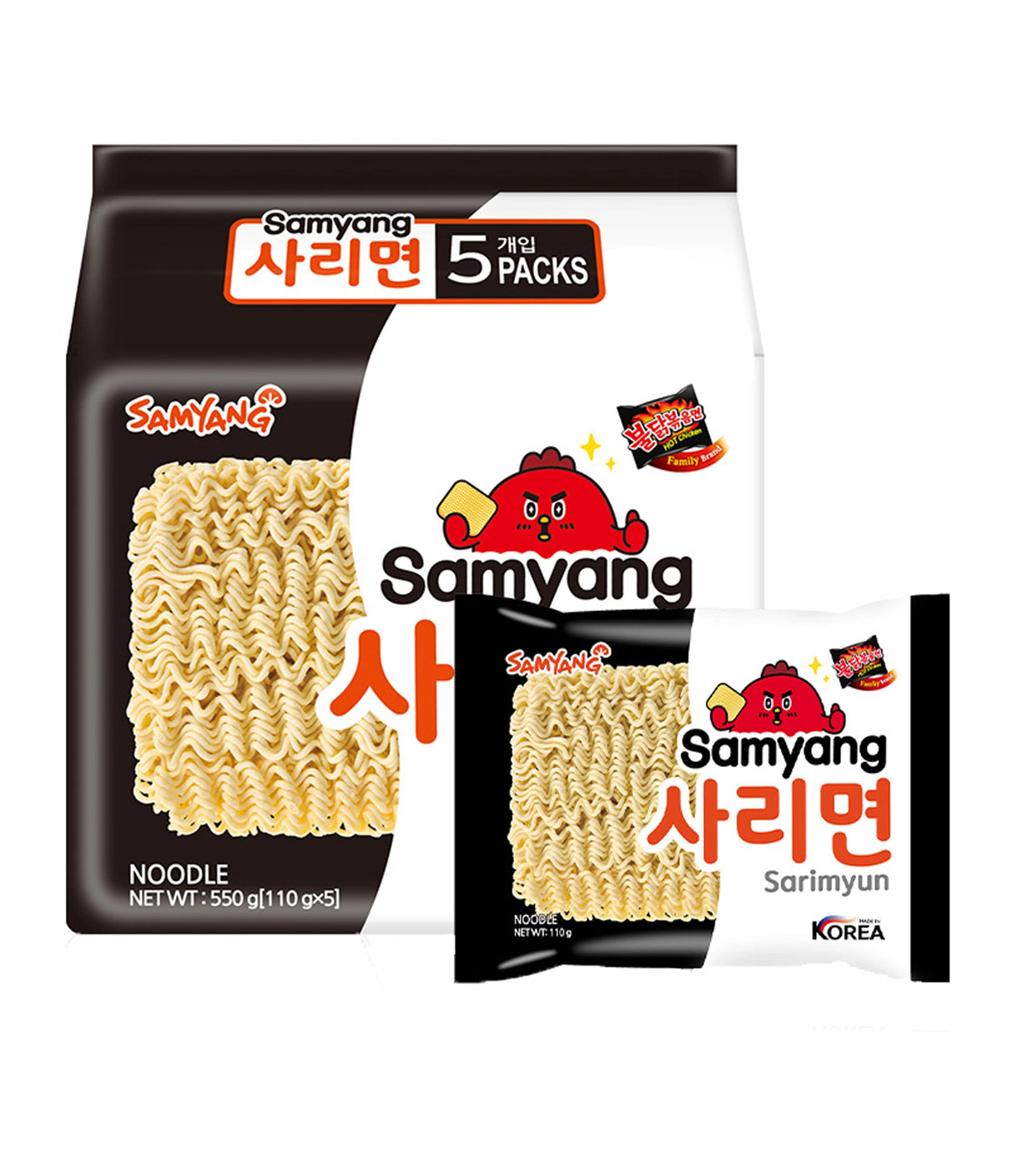 Samyang - Sarimyun Plain Fried Ramen Noodle 5x110g