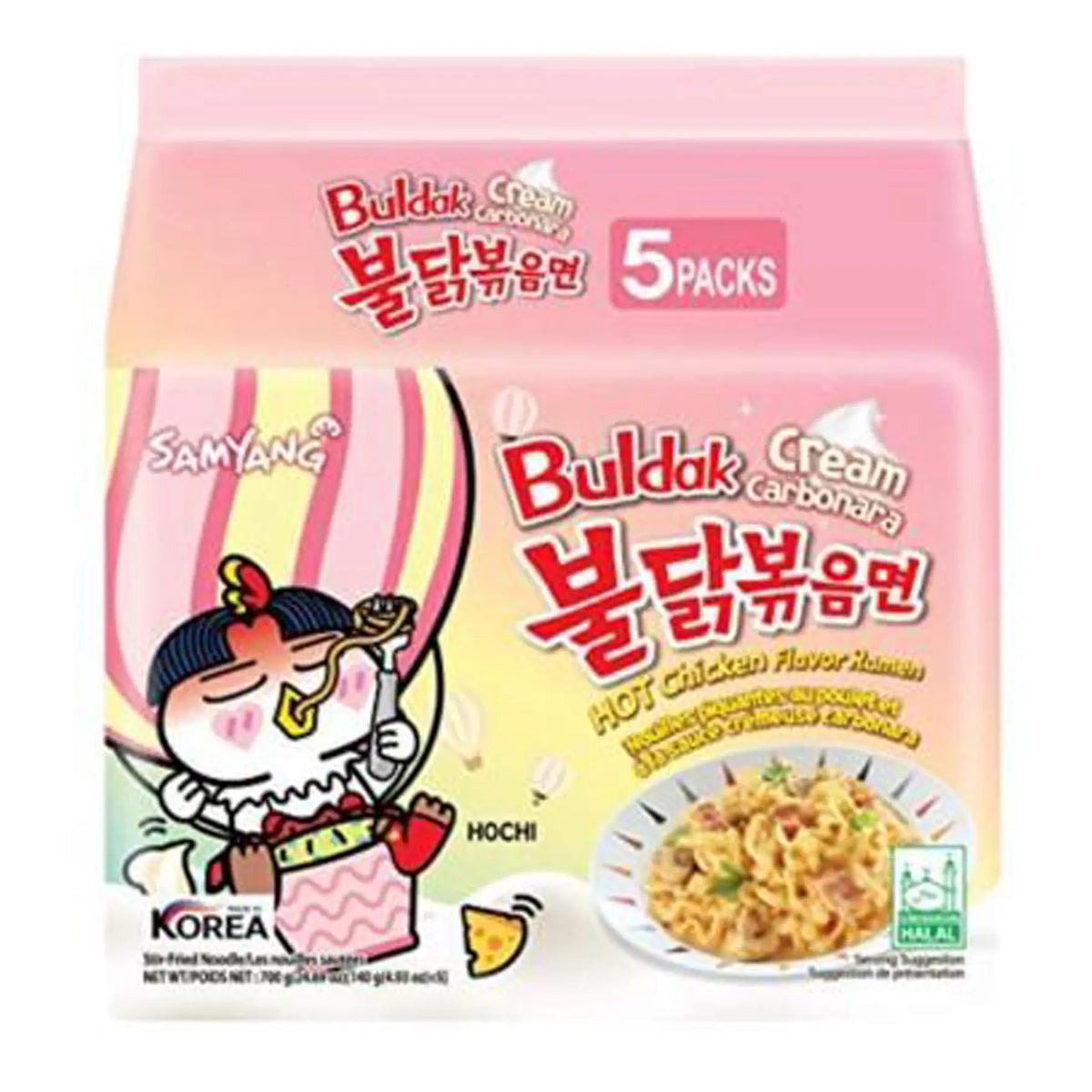 Samyang - Spicy Chicken Buldak Noodle (Cream Carbonara) 5x140g – Haisue