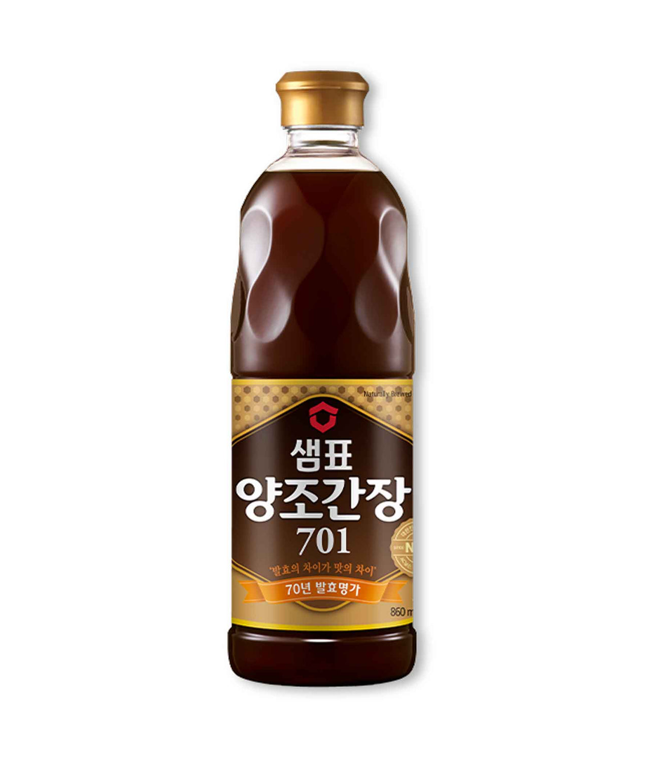 Bottle of Sempio Naturally Brewed Soy Sauce 701 860ml