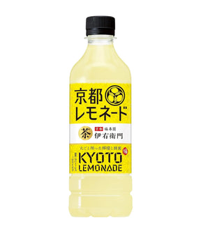 A bottle of Suntory Kyoto Lemonade with Japanese text on the label.