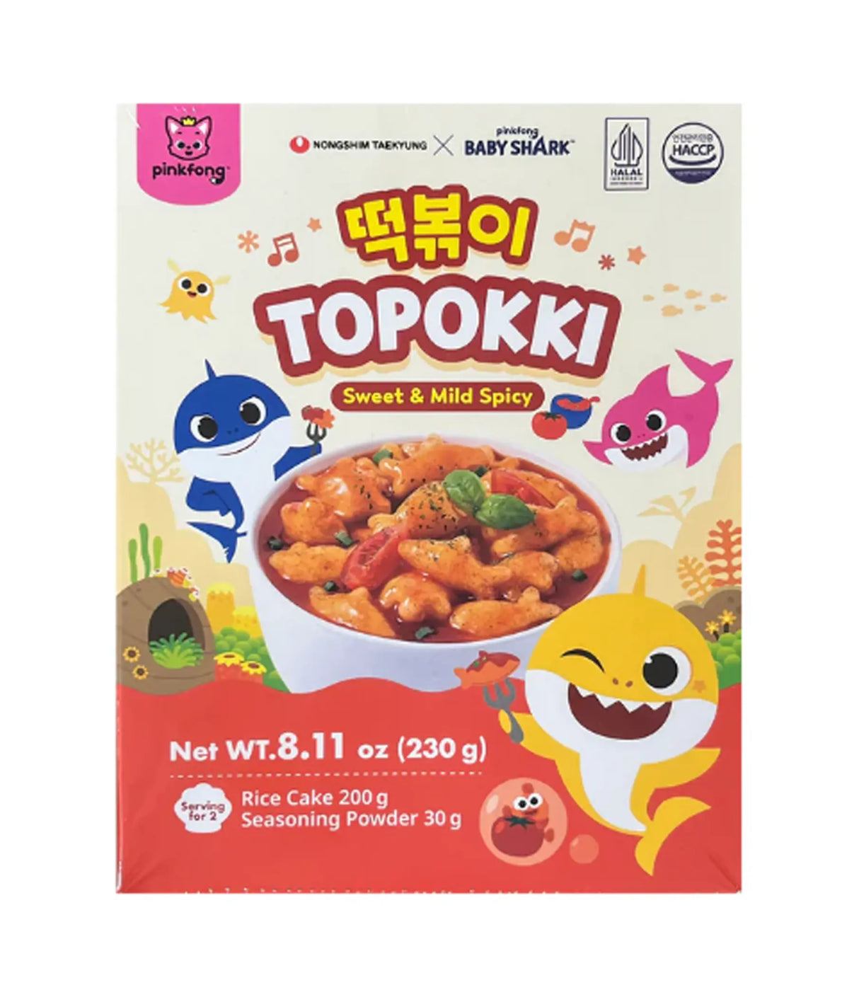 Tae Kyung - Pinkfong Baby Shark Topokki (Sweet & Mild Spicy) 230g
