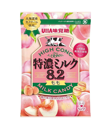 A package of UHA High Conc. Milk Candy 8.2