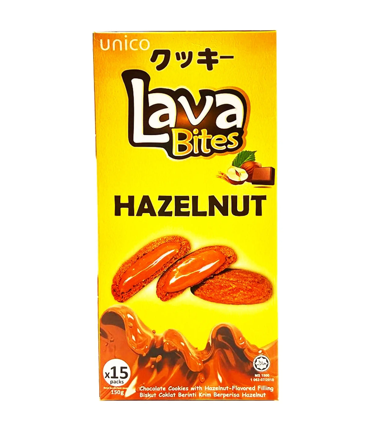 Unico - Lava Bites (Hazelnut Flavor) 150g