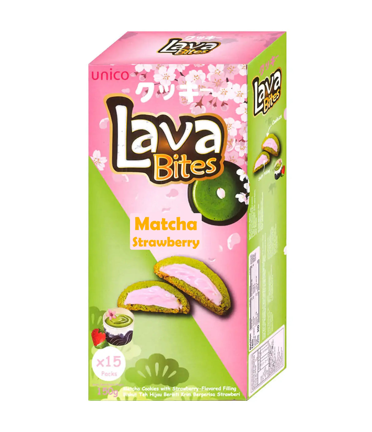 Unico - Lava Bites (Matcha Strawberry Flavor) 150g