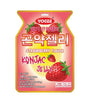 Packaging of Yogee Konjac Jelly in Strawberry Flavor, with images of strawberries and the product name displayed prominently.